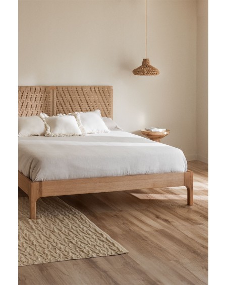 Łóżko do sypialni drewniane 160x200 cm