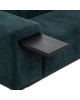 Sofa sztruksowa z wysuwanymi półkami 230 cm