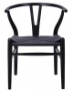 Krzesło Wood full black- drewno bukowe, czarne włókno