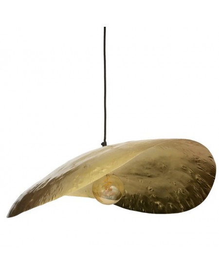 Lampa wisząca młotkowane złoto Loran 80 cm