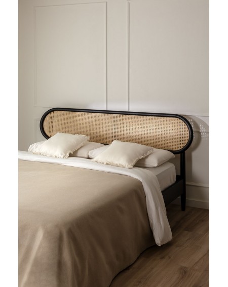 Łóżko drewniane z plecionką wiedeńską 150x200 cm