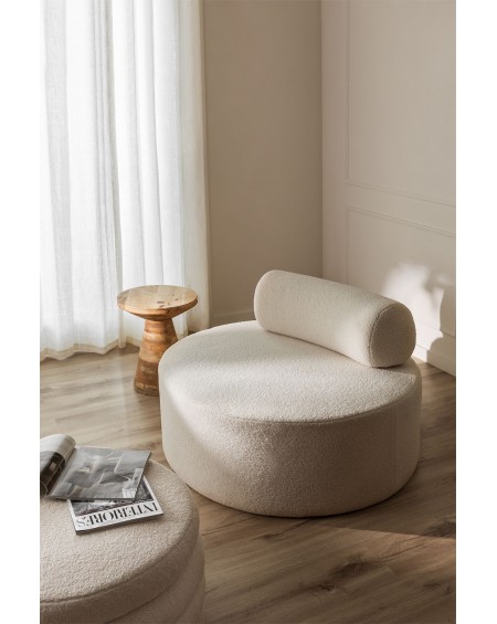 Fotel biały teddy okrągły Orvieto
