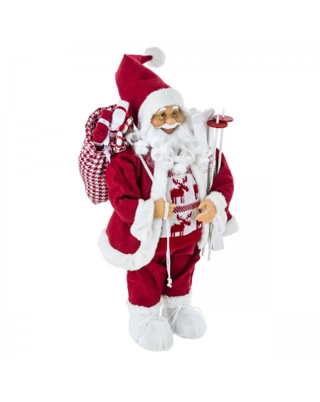 Mikołaj w swetrze w renifery 60 cm