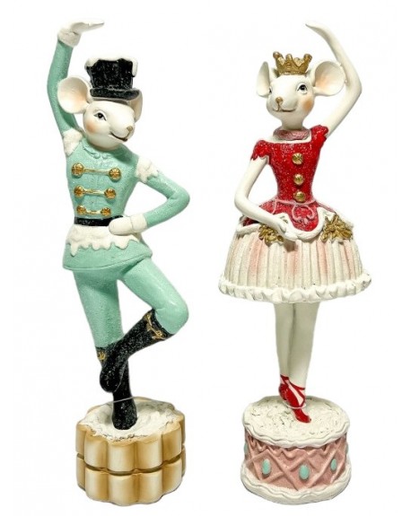 Figurki 2 szt. - myszki tańczące na ciastkach GALLETAS