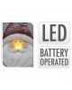 Dekoracja - Mikołaj ze świecącym nosem LED