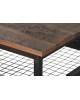 Stolik industrialny na kółkach z drewnianym blatem