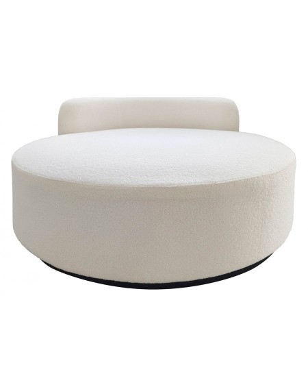 Fotel sofa biały teddy okrągły Orvieto Ø150 cm