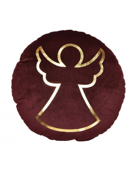 Poduszka welurowa z aniołem - okrągła Ø 35 cm