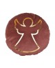 Poduszka welurowa z aniołem - okrągła Ø 35 cm