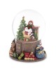 Kula śnieżna grająca z Mikołajem i choinką Ø 13 cm
