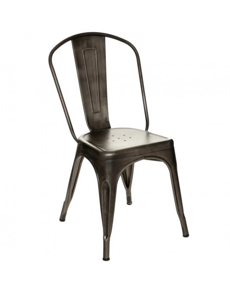 Krzesło metalowe Metalove Antique szare