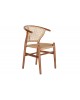 Krzesło drewniane z plecionką wiedeńską ART brązowe