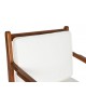 Fotel drewniany z tapicerką 76x77x64 cm IBIZA