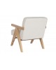 Fotel drewniany z podłokietnikami 76x62x70 cm KAMINO