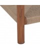 Stolik kawowy drewno akacji z plecionką 80x80 cm