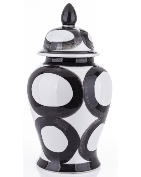 Amfora pojemnik ceramiczny Black-White 47 cm