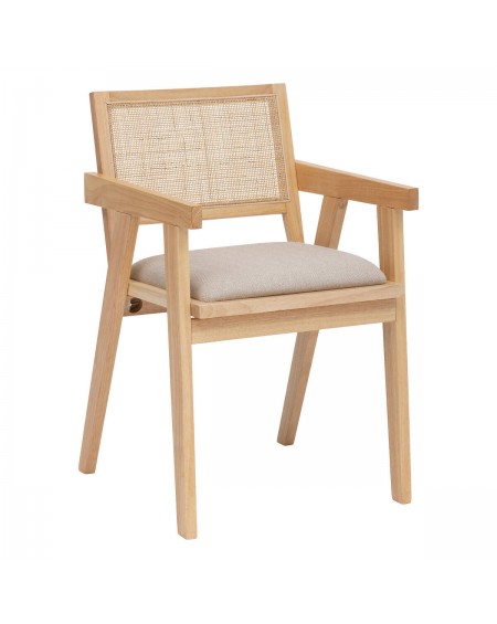 Krzesło z podłokietnikami drewniane Alia