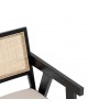 Krzesło z podłokietnikami drewniane Alia czarne