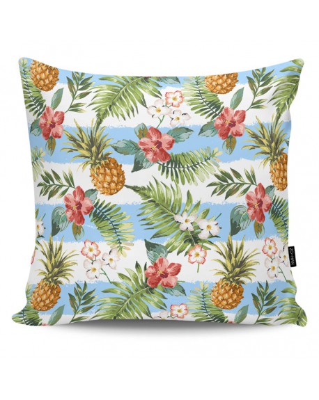 Poduszka dekoracyjna Striped Pineapples blue