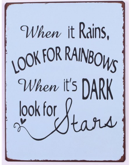 Szyld metalowy When it rains, look for rainbows...