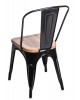 Krzesło Metalove Wood czarne sosna