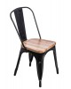 Krzesło Metalove Wood czarne sosna