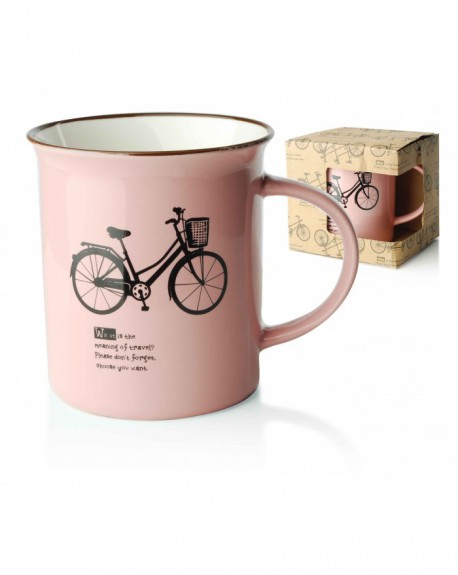 Kubek ceramiczny Bicycle pink